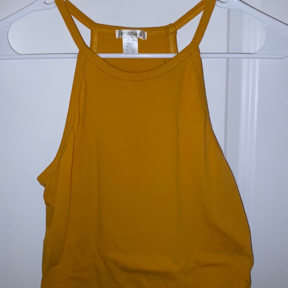 Tilly’s yellow halter tank
